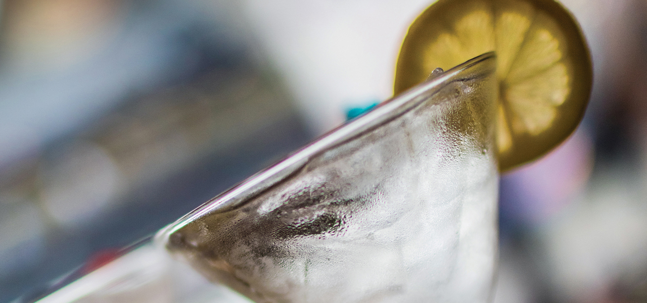 Two classic dirty martinis